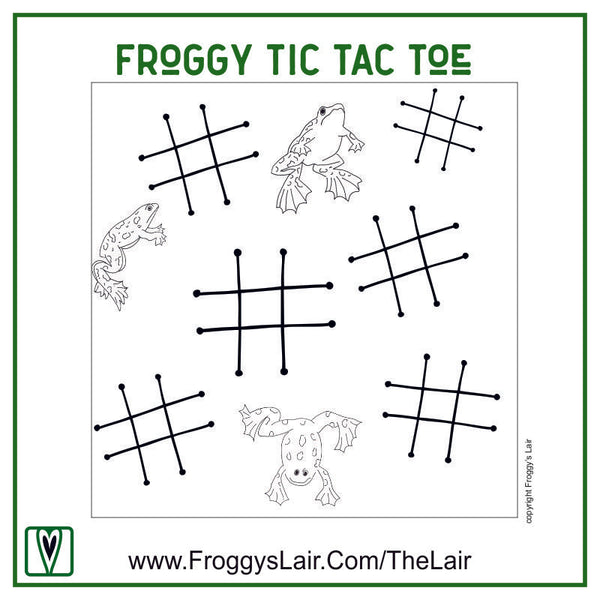Froggy Printable Tic Tac Toe