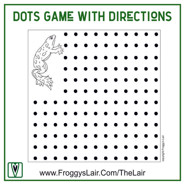 Froggy Printable Dots Game with Directions